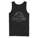 Men's Jurassic Park Dark Camo Logo Tank Top
