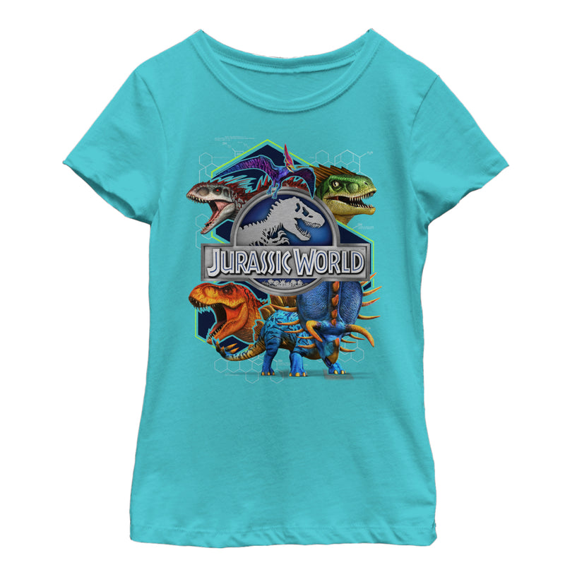 Girl's Jurassic World Dino DNA Sequence T-Shirt