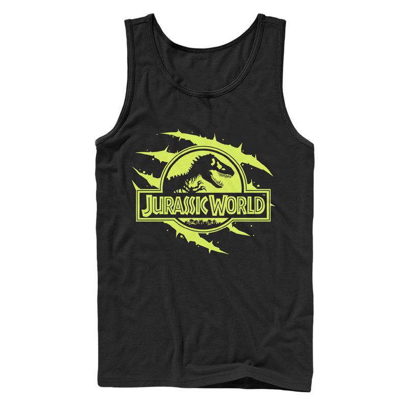 Men's Jurassic World Logo Claw Marks Tank Top