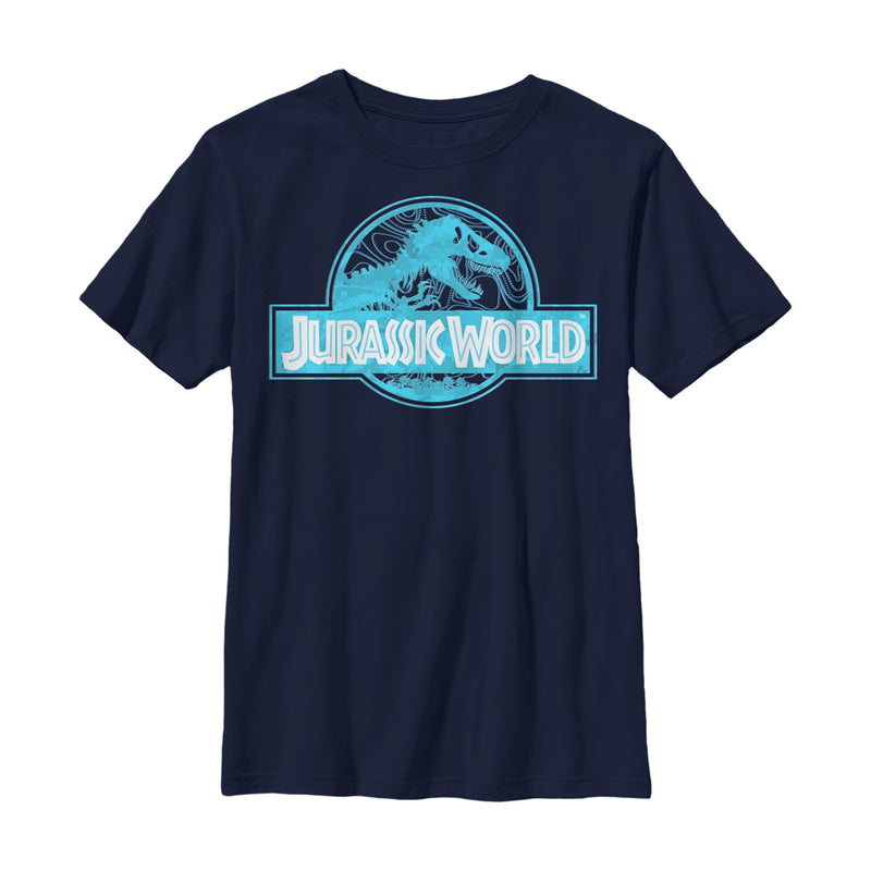 Boy's Jurassic World T. Rex Topographic Logo T-Shirt