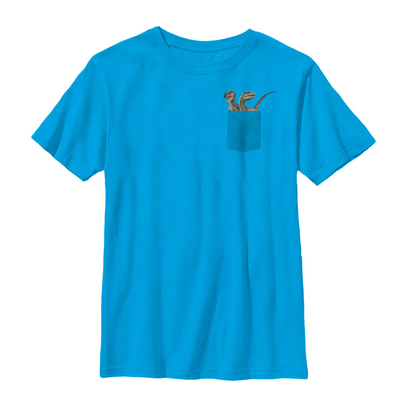 Boy's Jurassic World Raptor Pocket Print T-Shirt