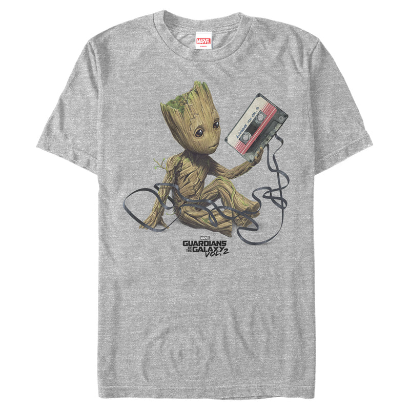 Men's Marvel Guardians Of The Galaxy Vol. 2 Groot Tape Portrait T-Shirt