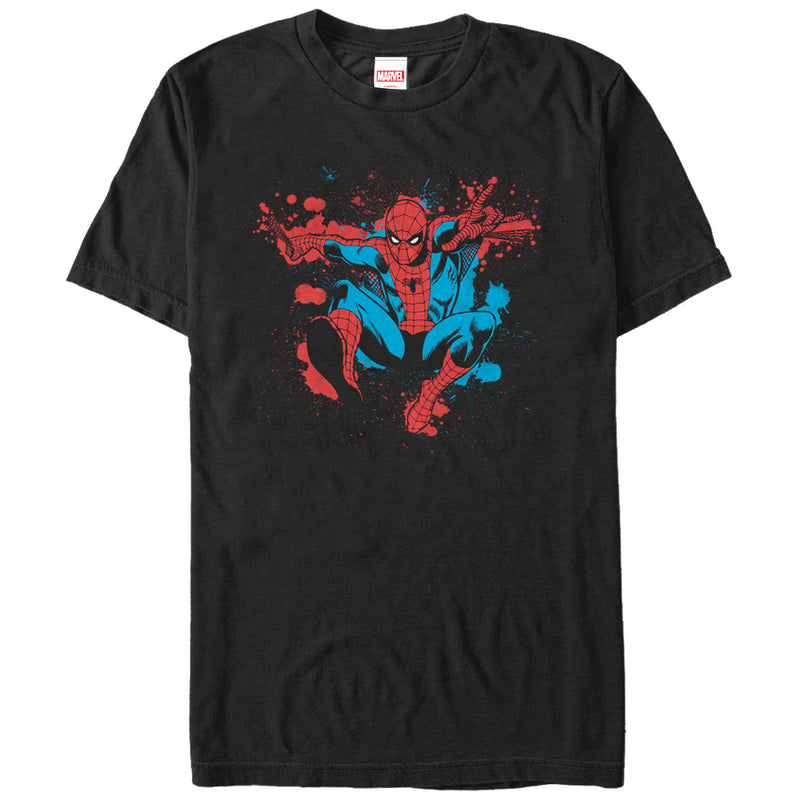 Men's Marvel Spider-Man Paint Splatter Jump T-Shirt