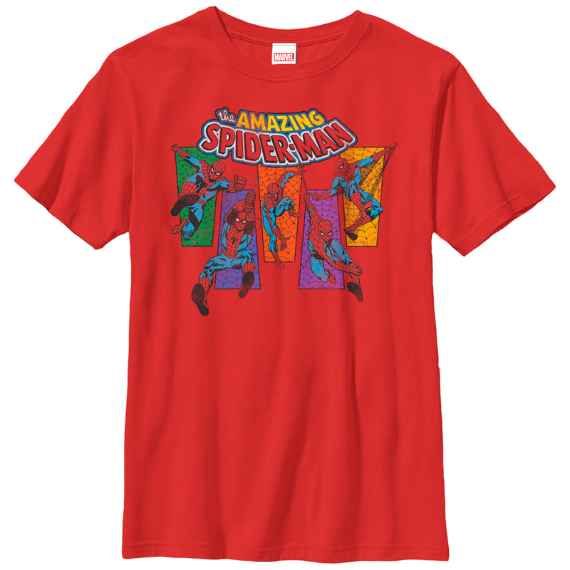 Boy's Marvel Spider-Man Web Poses T-Shirt