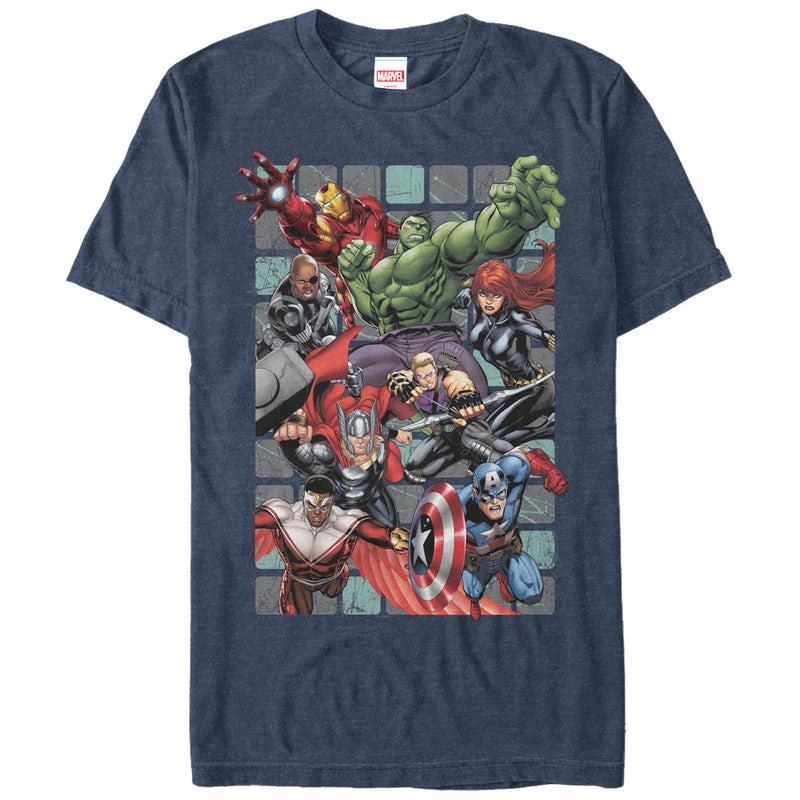 Men's Marvel Avengers Collage Square T-Shirt