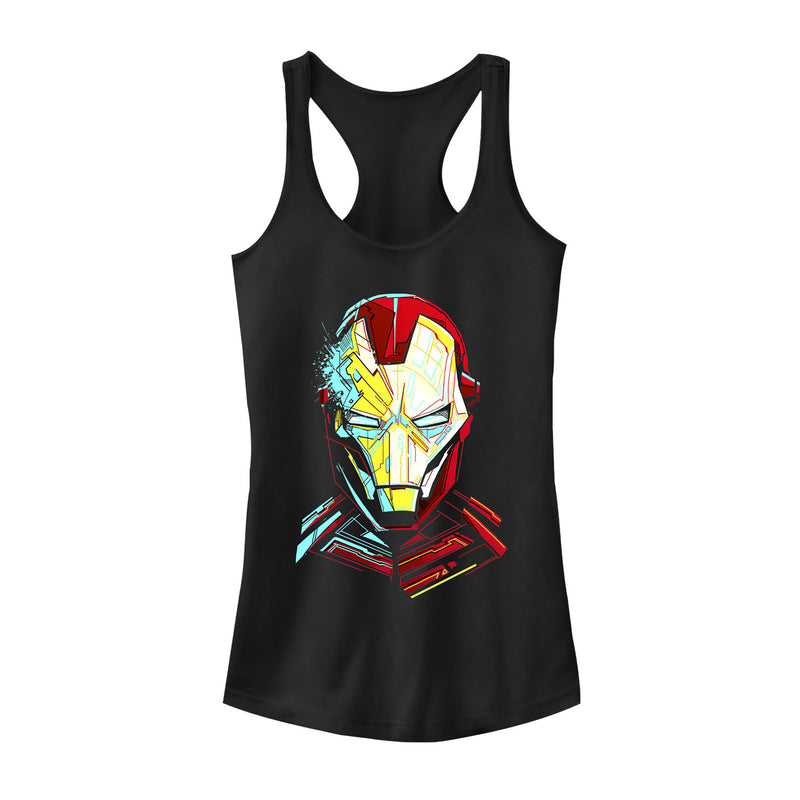 Junior's Marvel Iron Man Sketch Racerback Tank Top