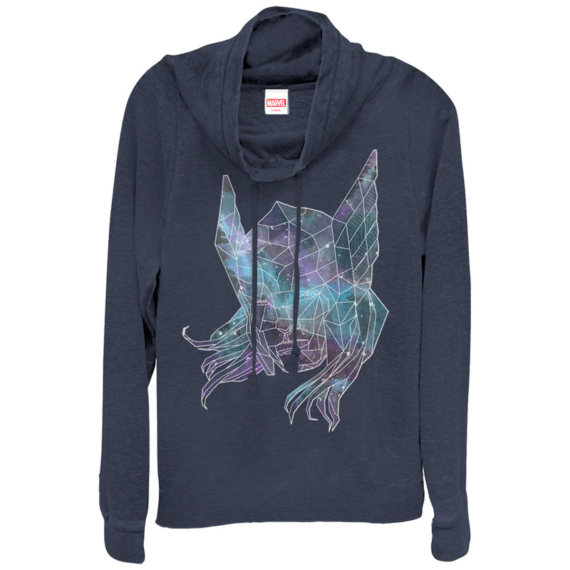 Junior's Marvel Thor Constellation Cowl Neck Sweatshirt