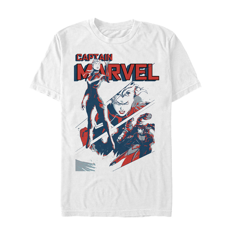 Men's Marvel Captain Marvel Streaks T-Shirt