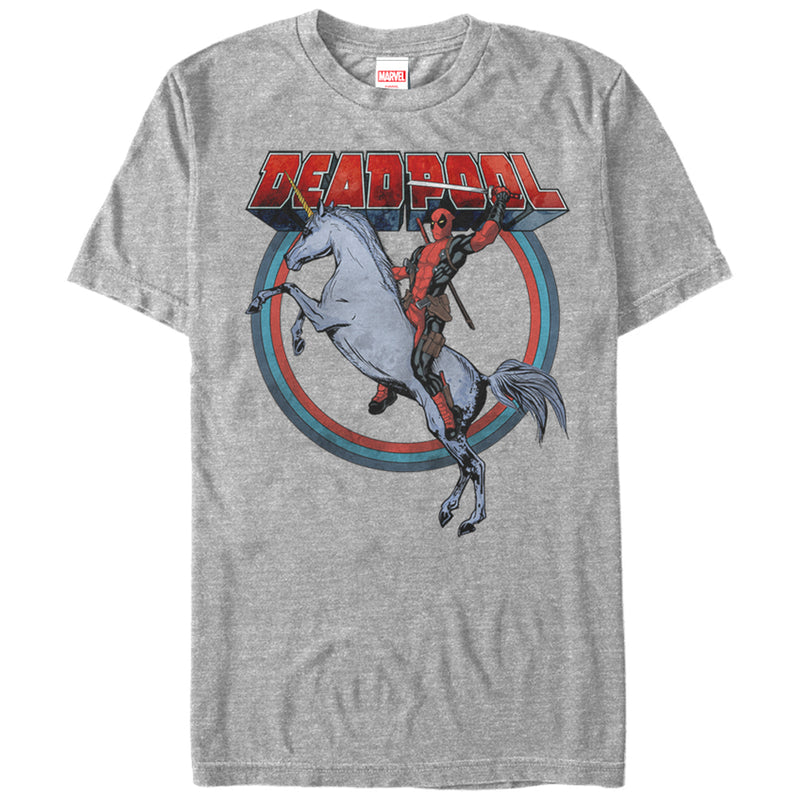 Men's Marvel Deadpool Rides Unicorn T-Shirt