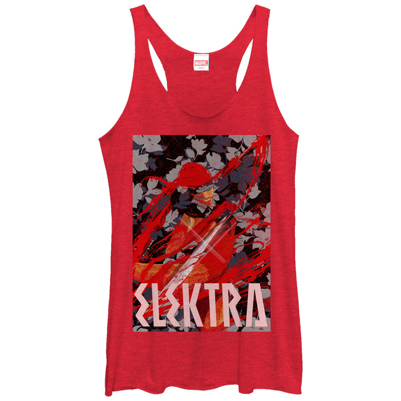 Women's Marvel Elektra Sword Swipe Racerback Tank Top
