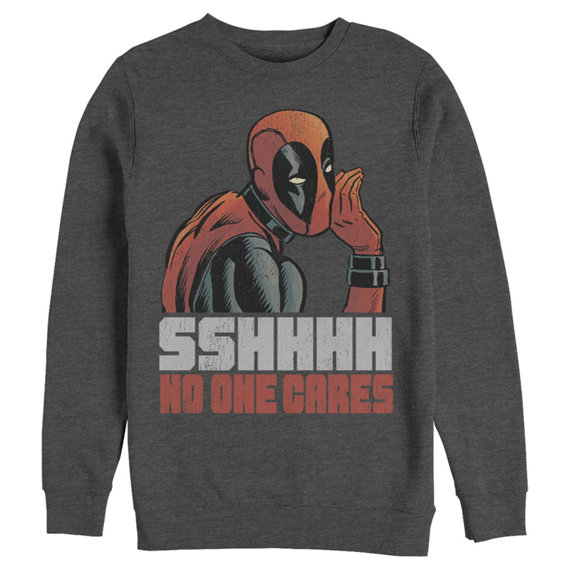 Men's Marvel Deadpool No One Cares Sweatshirt