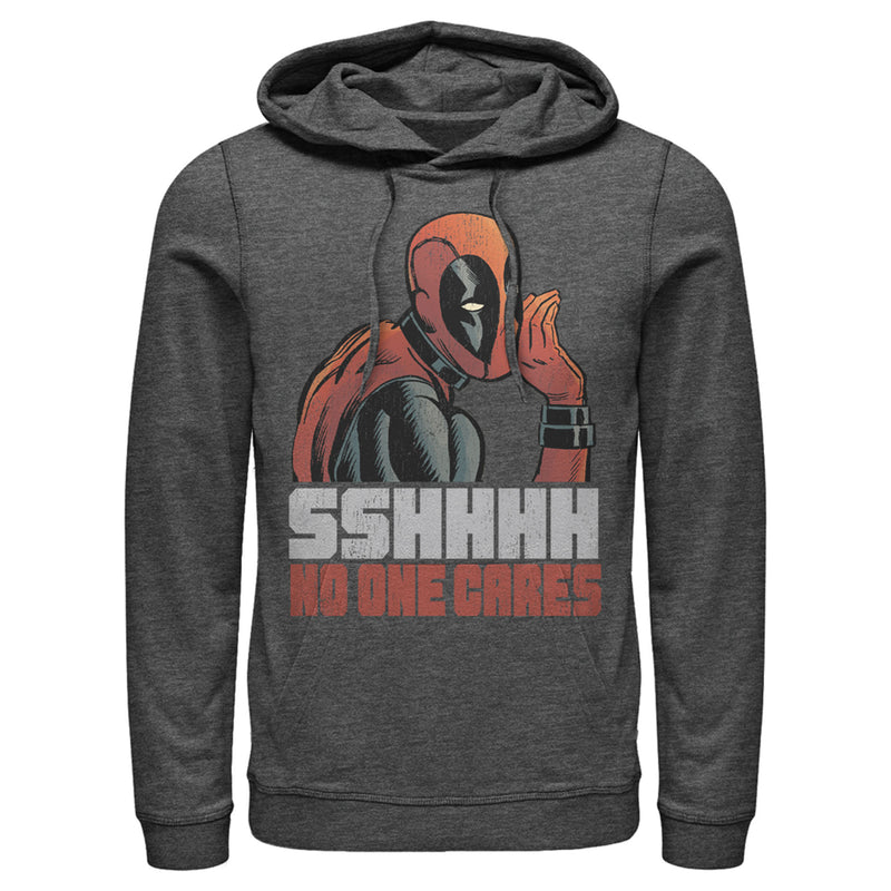 Men's Marvel Deadpool No One Cares Pull Over Hoodie