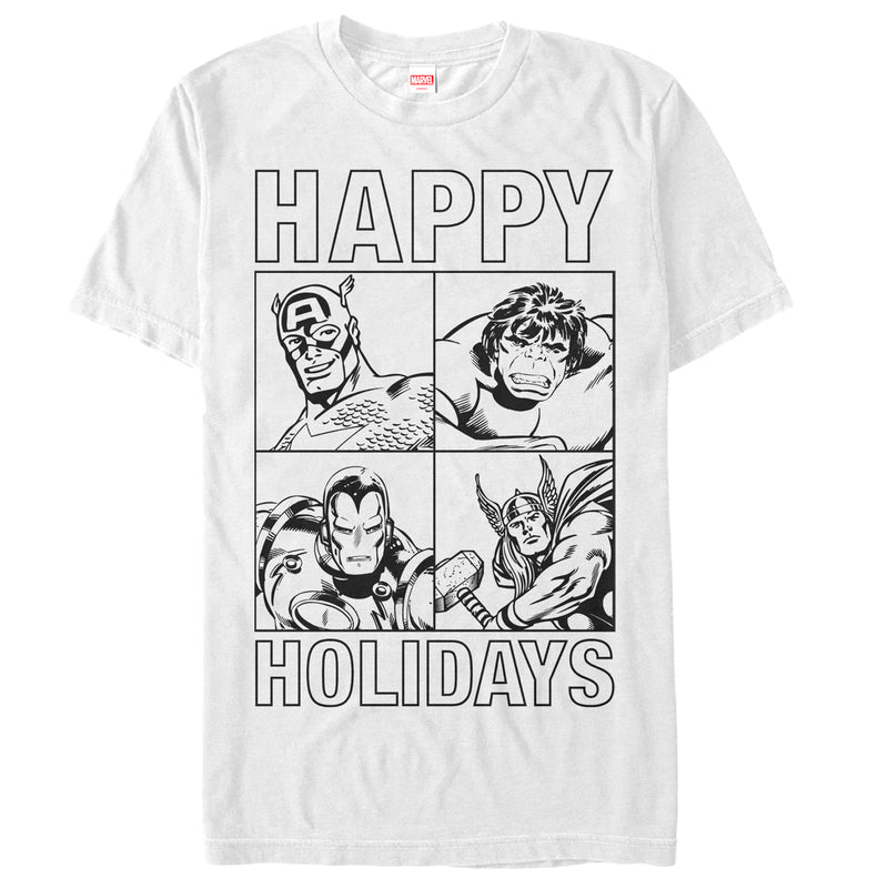 Men's Marvel Happy Hero Holiday T-Shirt
