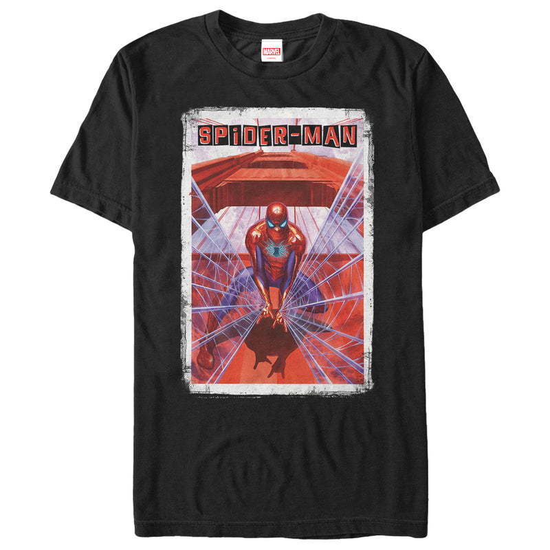 Men's Marvel Spider-Man Web Page T-Shirt