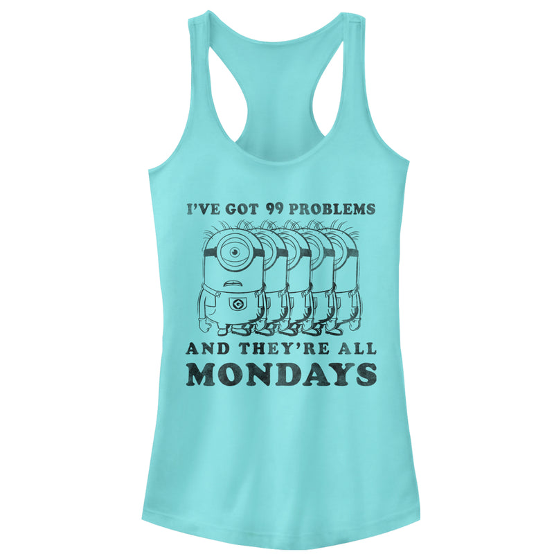 Junior's Despicable Me Minion Monday Problems Racerback Tank Top