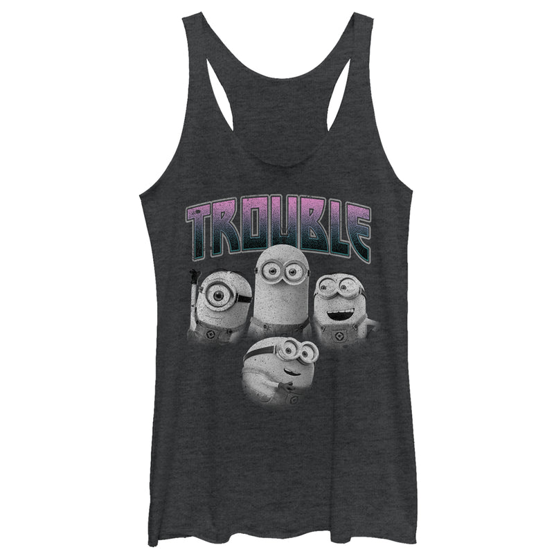 Women's Despicable Me Minion Trouble Friends Racerback Tank Top