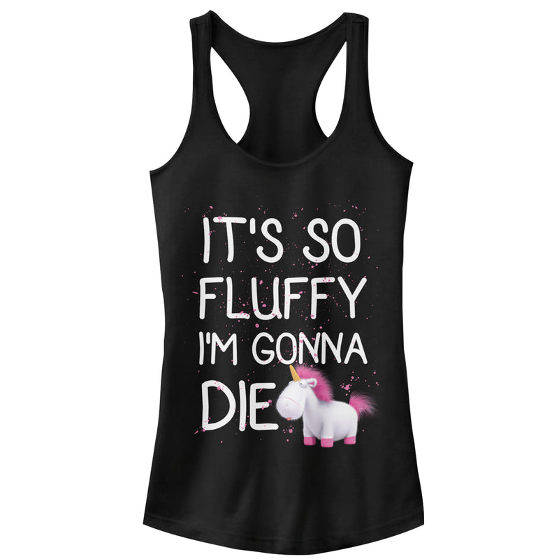 Junior's Despicable Me Agnes Fluffy Unicorn Spots Racerback Tank Top