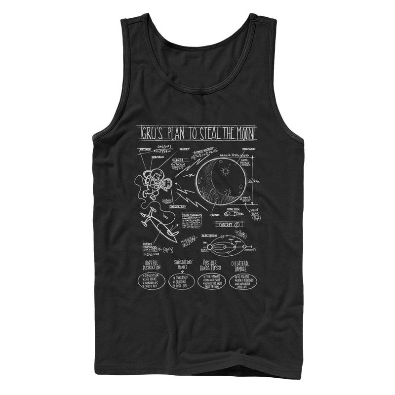 Men's Despicable Me Gru Plans to Steal Moon Tank Top