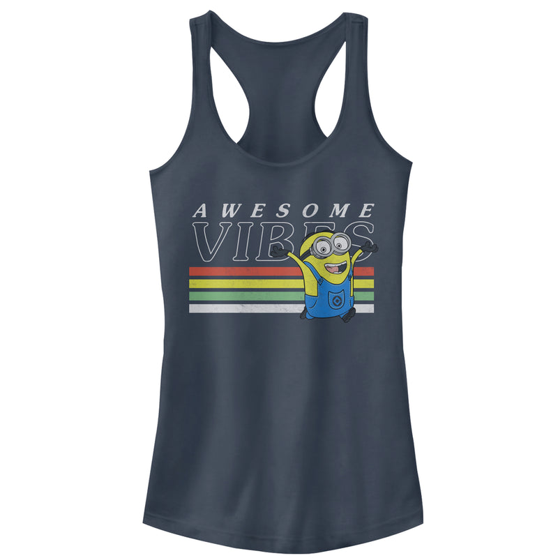 Junior's Despicable Me Minion Rainbow Vibes Racerback Tank Top