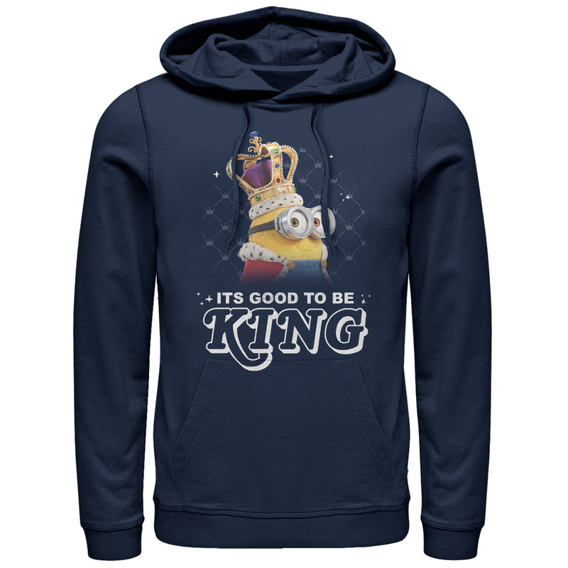 Men's Despicable Me Minion Good to Be King Pull Over Hoodie