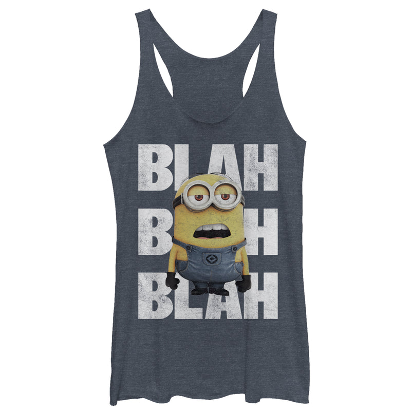 Women's Despicable Me Minion Blah Blah Racerback Tank Top