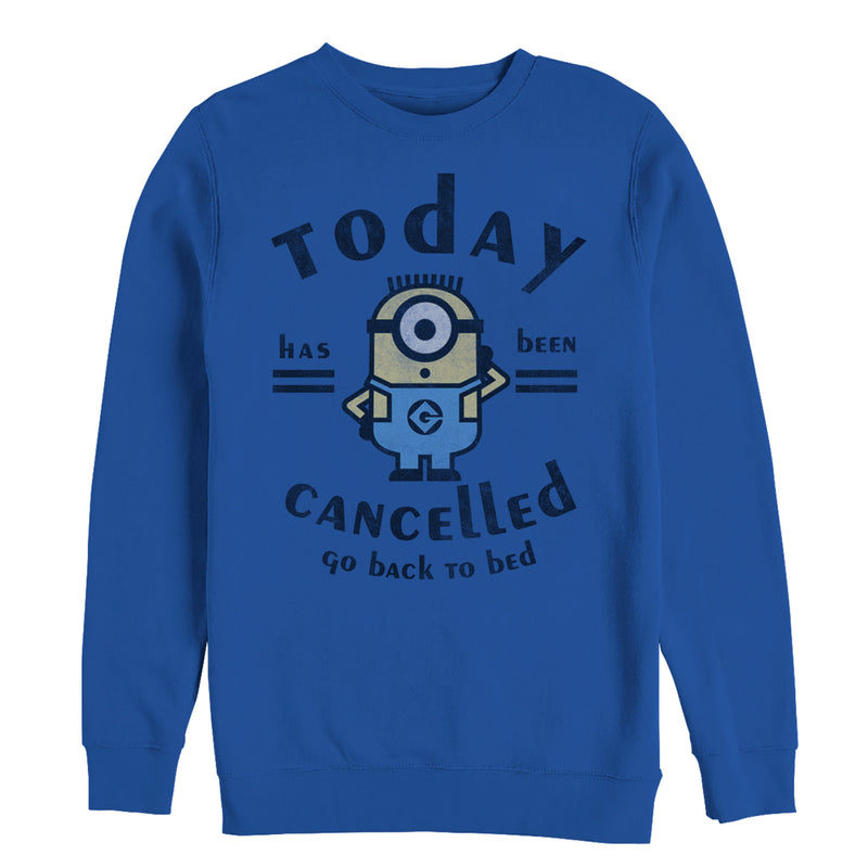 Men's Despicable Me Minion Today Cancelled Sweatshirt