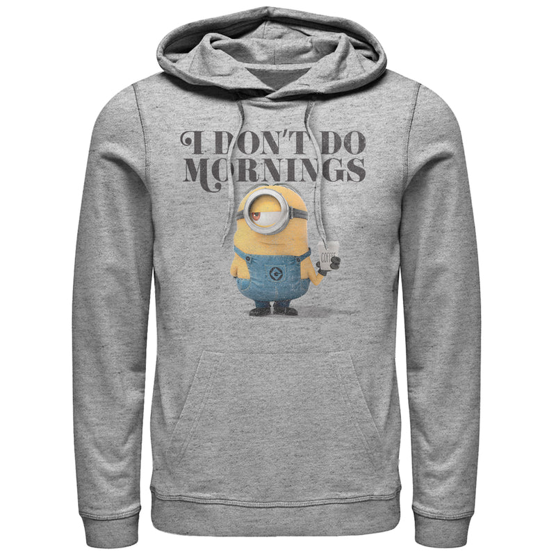 Men's Despicable Me Minion Don't Do Mornings Pull Over Hoodie