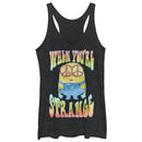 Women's Despicable Me Minion Tie-Dye Strange Racerback Tank Top