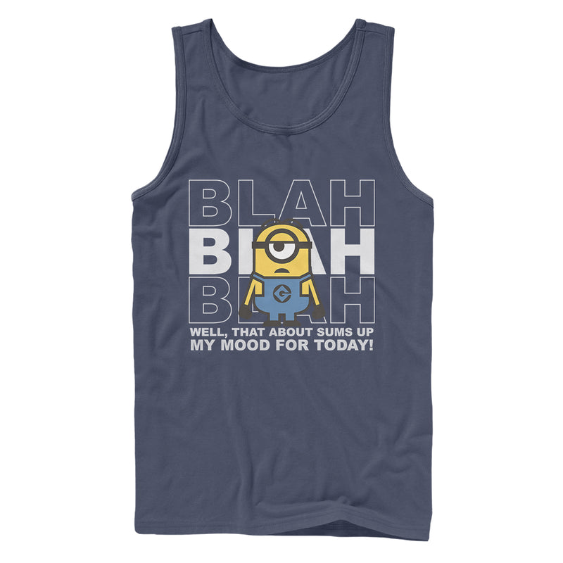 Men's Despicable Me Minion Blah Mood Today Tank Top