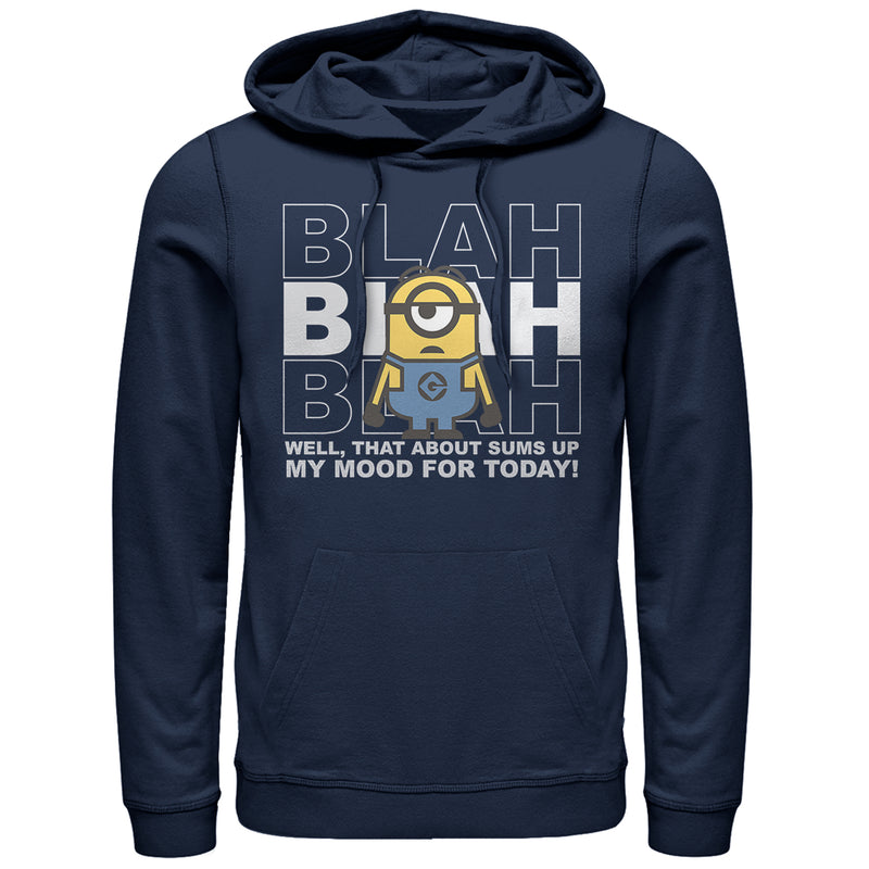 Men's Despicable Me Minion Blah Mood Today Pull Over Hoodie