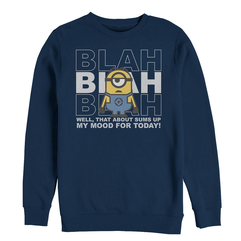 Men's Despicable Me Minion Blah Mood Today Sweatshirt