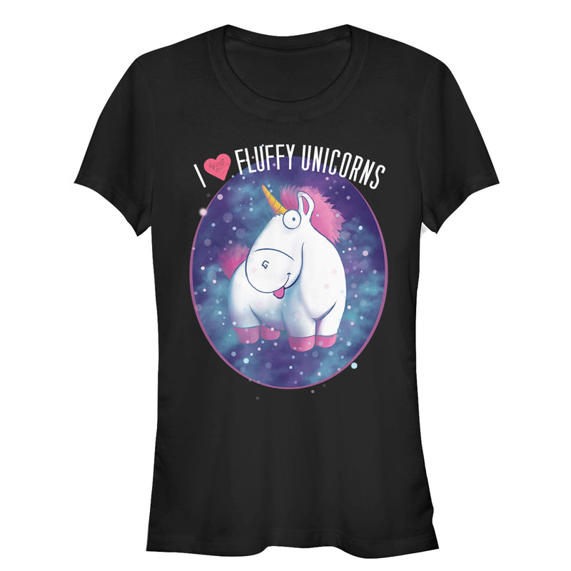 Junior's Despicable Me Love Fluffy Unicorns T-Shirt