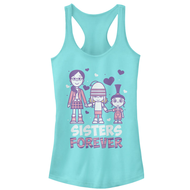 Junior's Despicable Me Sisters Forever Racerback Tank Top