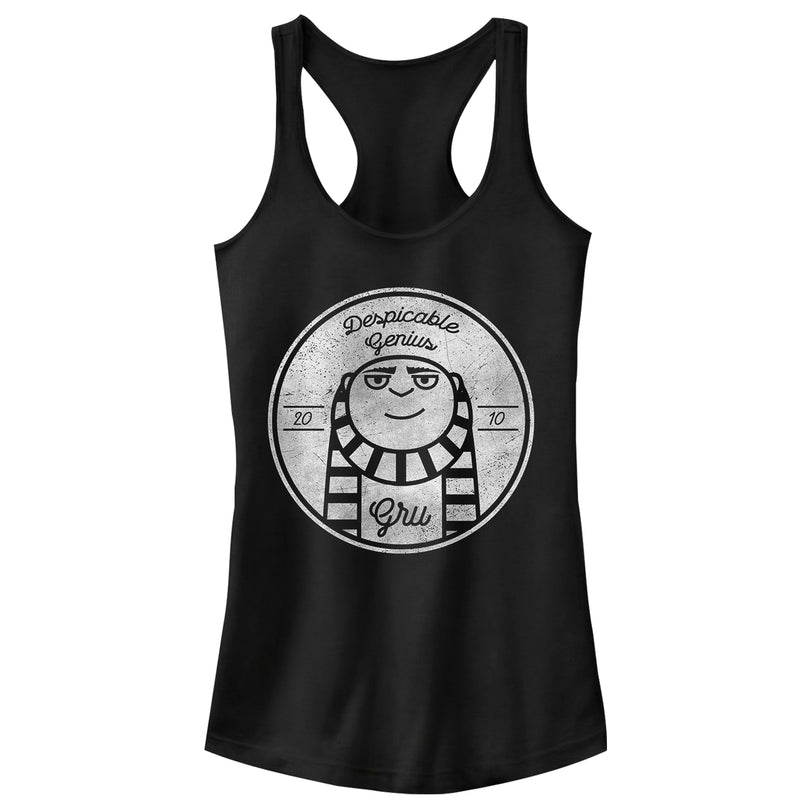 Junior's Despicable Me Gru Genius 2010 Racerback Tank Top