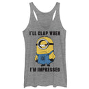 Women's Despicable Me Minions Clap When Impressed Racerback Tank Top