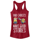 Junior's Despicable Me Minion Bad Choices Racerback Tank Top