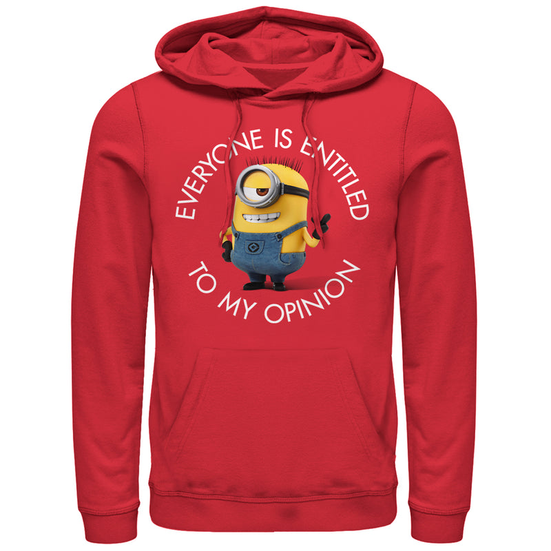 Men's Despicable Me Minion My Opinion Pull Over Hoodie
