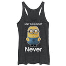 Women's Despicable Me Minion Never Sarcastic Racerback Tank Top