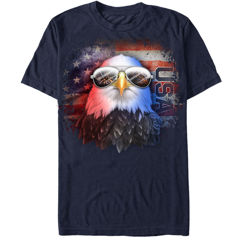 Men's Lost Gods Fourth of July  American Eagle in Sunglasses T-Shirt