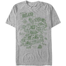Men's Lost Gods St. Patrick's Day Map of Ireland T-Shirt