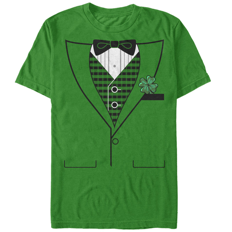 Men's Lost Gods St. Patrick's Day Tuxedo Clover Costume Tee T-Shirt