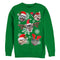 Men's Lost Gods Ugly Christmas Cat Reindeer Snowflakes Sweatshirt