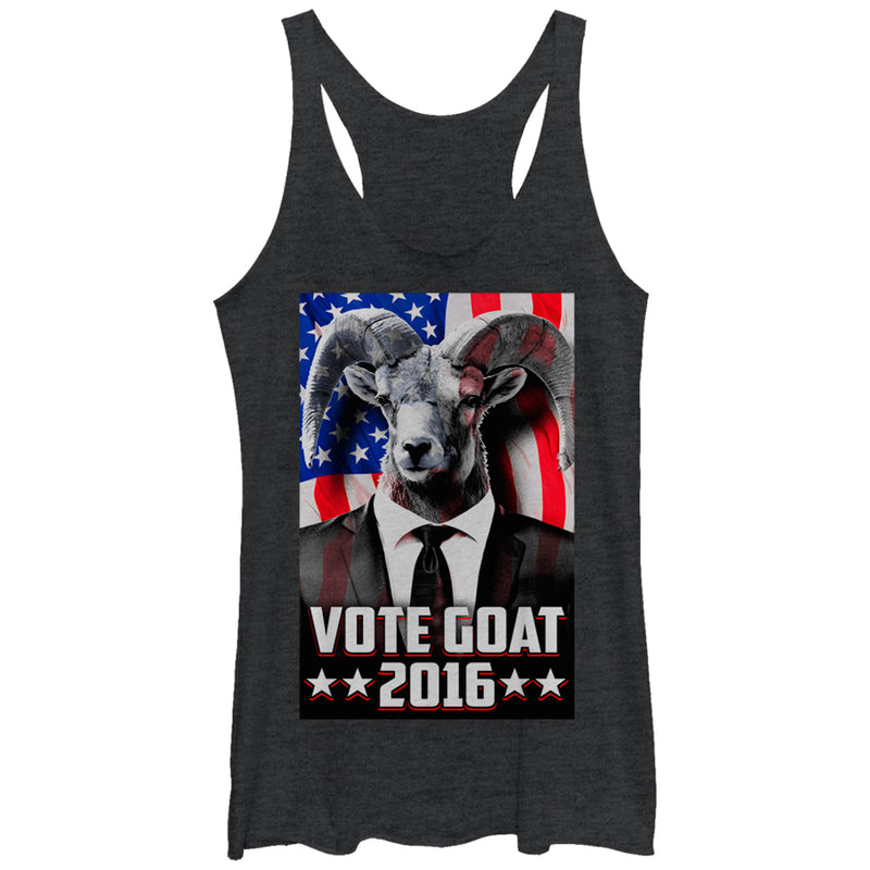 Women's Lost Gods Election Vote Goat 2016 Racerback Tank Top