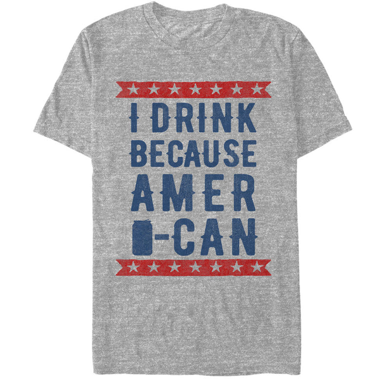 Men's Lost Gods Fourth of July  Drink American T-Shirt