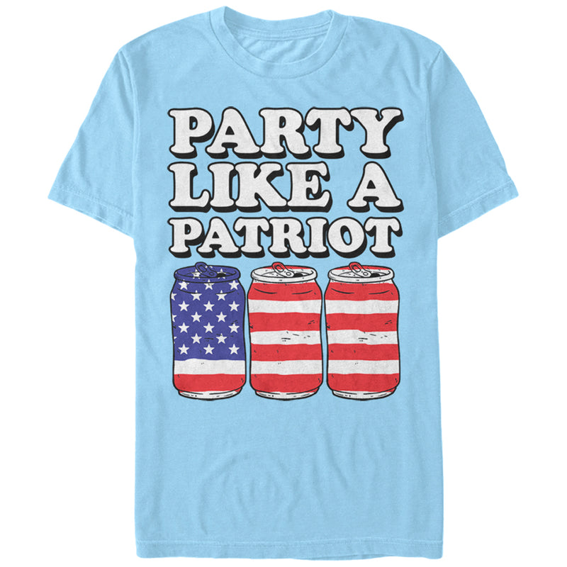 Men's Lost Gods Fourth of July  Party Like Patriot T-Shirt