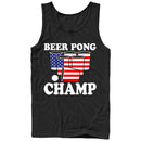 Men's Lost Gods Fourth of July  Pong American Flag Cup Tank Top