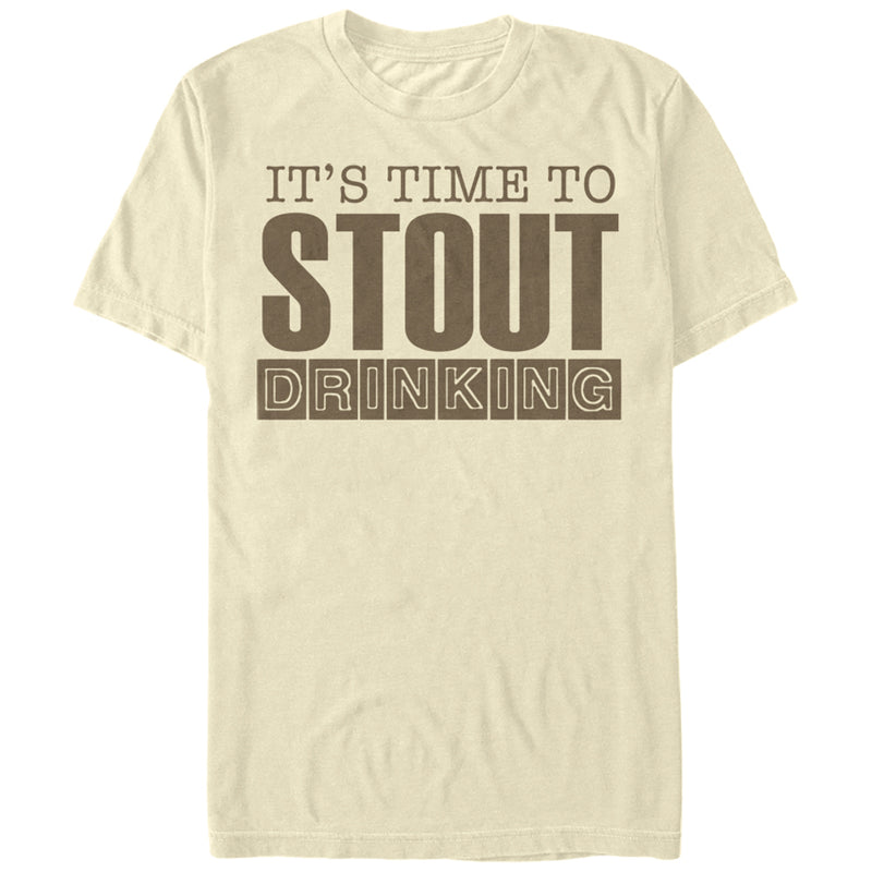 Men's Lost Gods Time to Stout Drinking Beer T-Shirt