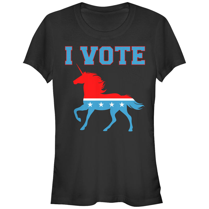 Junior's Lost Gods I Vote Unicorn T-Shirt
