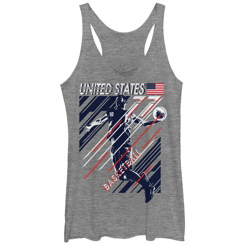 Women's Lost Gods United States 77 Basketball Racerback Tank Top