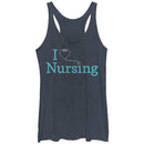 Women's CHIN UP I Love Nursing Stethoscope Racerback Tank Top